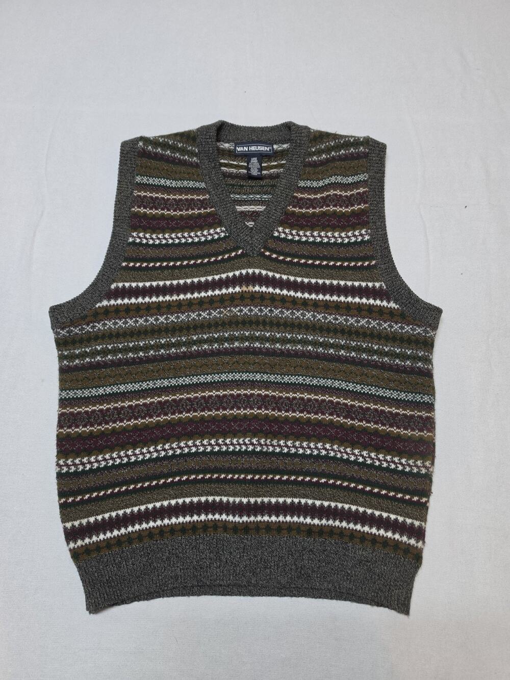 van heusen Sweater Vest Mens Size Large Patterned